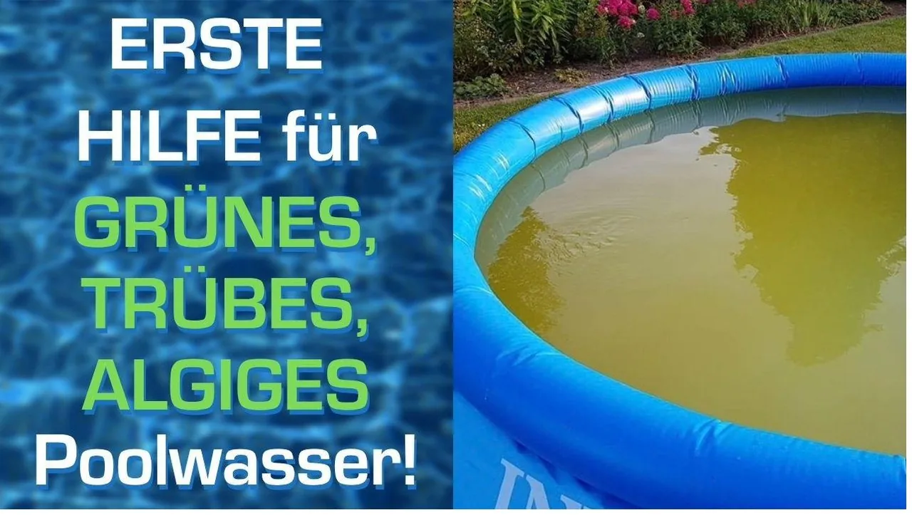 Erste Hilfe für trübes, grünes, algiges Pool Wasser